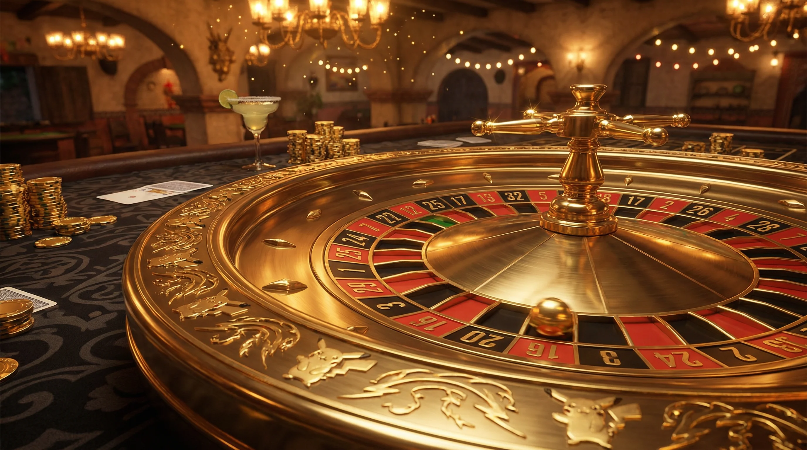Ruleta dorada premium con diseño elegante para casino mexicano en línea